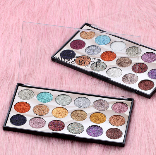 Miss Rose Makeup 18 Colo|r Full Glitter Eyeshadow Palette
